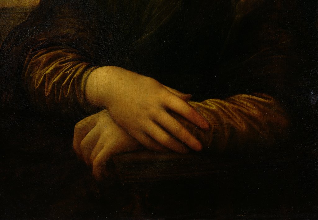Detail of Mona Lisa by Leonardo da Vinci