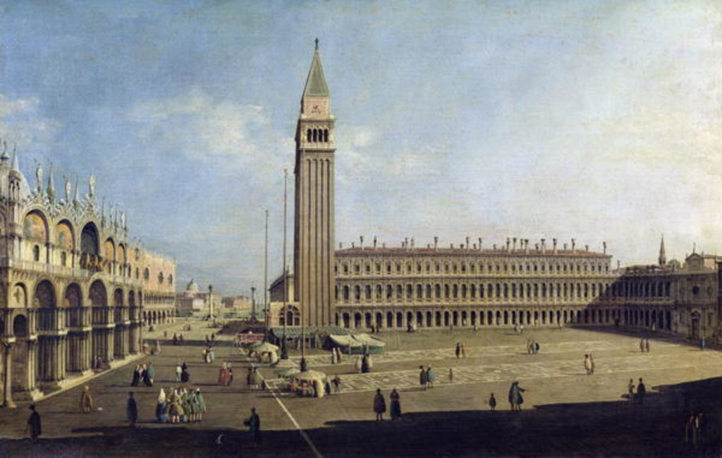 Detail of Piazza San Marco, Venice by Canaletto