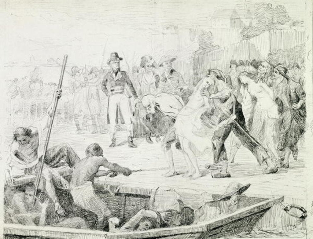 Detail of The Nantes Drownings in 1793 by Joseph Aubert