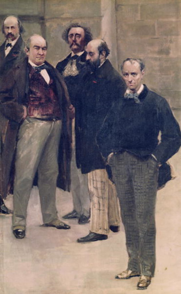 Detail of Fragment of the panorama of 'The History of the Century', with portraits of literary figures, 1889 by Henri & Stevens Alfred Gervex