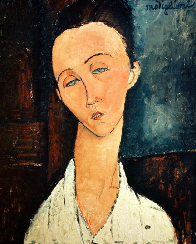 Detail of Portrait of Lunia Czechowska, 1918 by Amedeo Modigliani