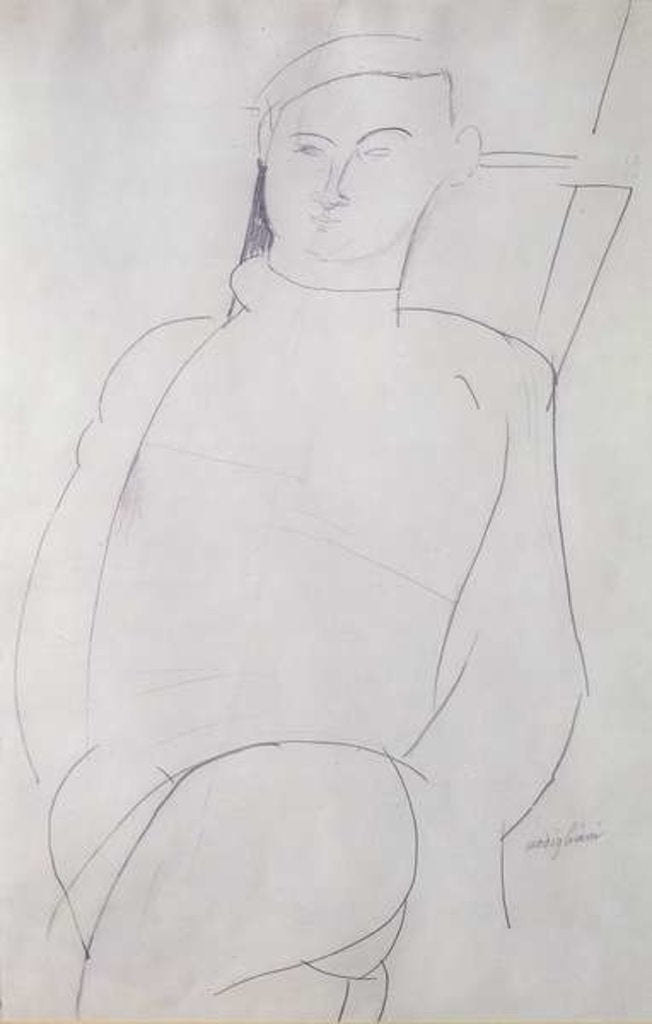 Detail of Jacques Lipchitz c.1917 by Amedeo Modigliani