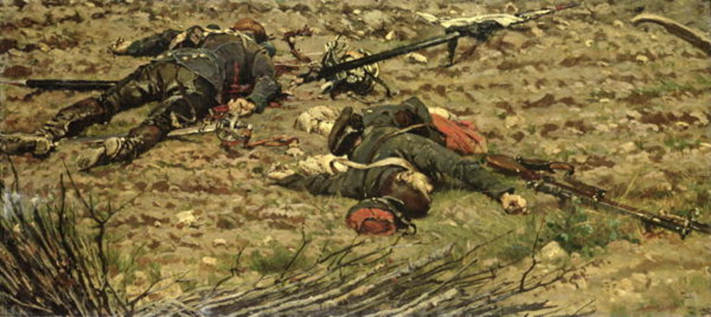 Detail of Episode of the War of 1870 by Alphonse Marie de Neuville