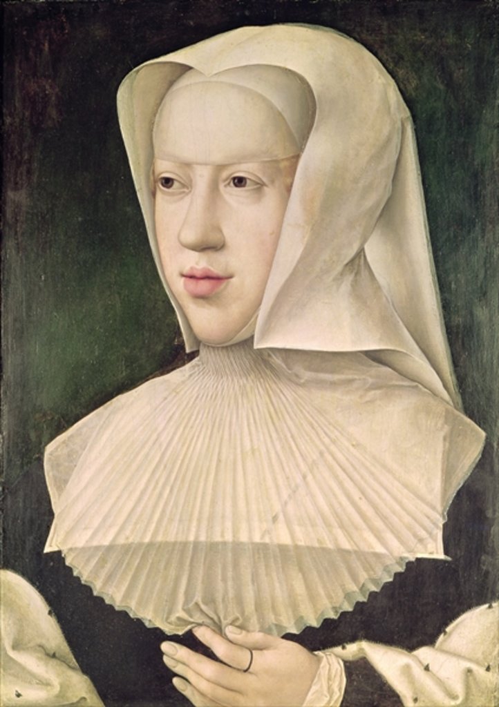 Detail of Marguerite de Habsbourg Duchess of Savoy by Bernard van Orley