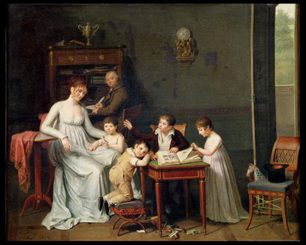 Detail of Portrait of a Family by Joseph Marcellin Combette