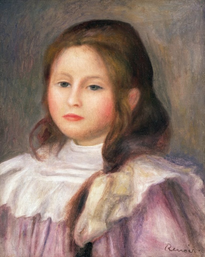 Detail of Portrait of a child, c.1910-12 by Pierre Auguste Renoir