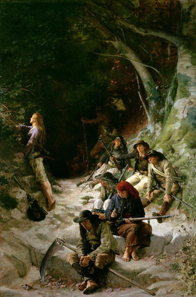 Detail of The Ambush by Charles Alexandre Coessin de la Fosse