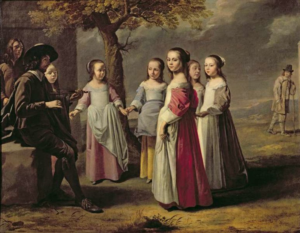 Detail of The Children's Dance by Mathieu (attr. to) Le Nain