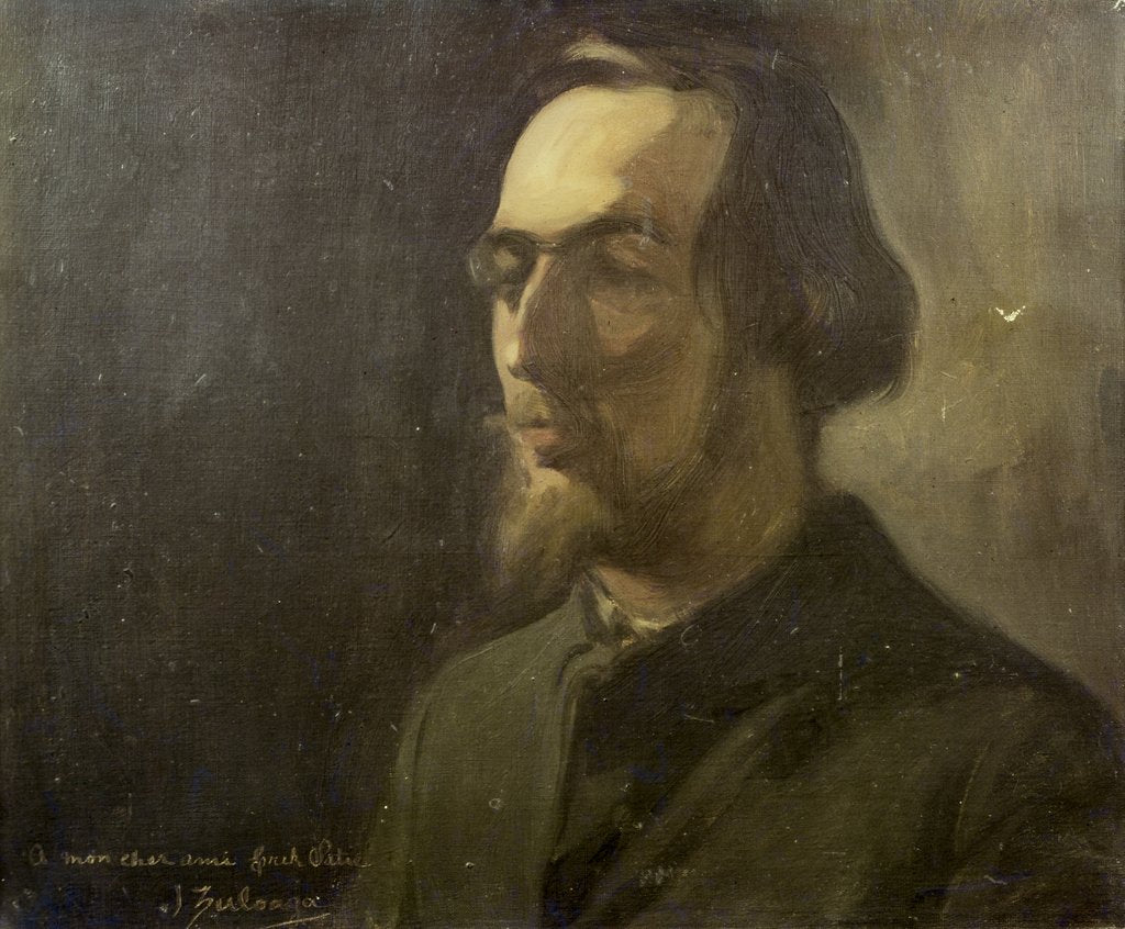 Detail of Portrait of Erik Satie by Ignacio Zuloaga y Zabaleta