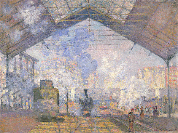 Detail of The Gare St. Lazare by Claude Monet