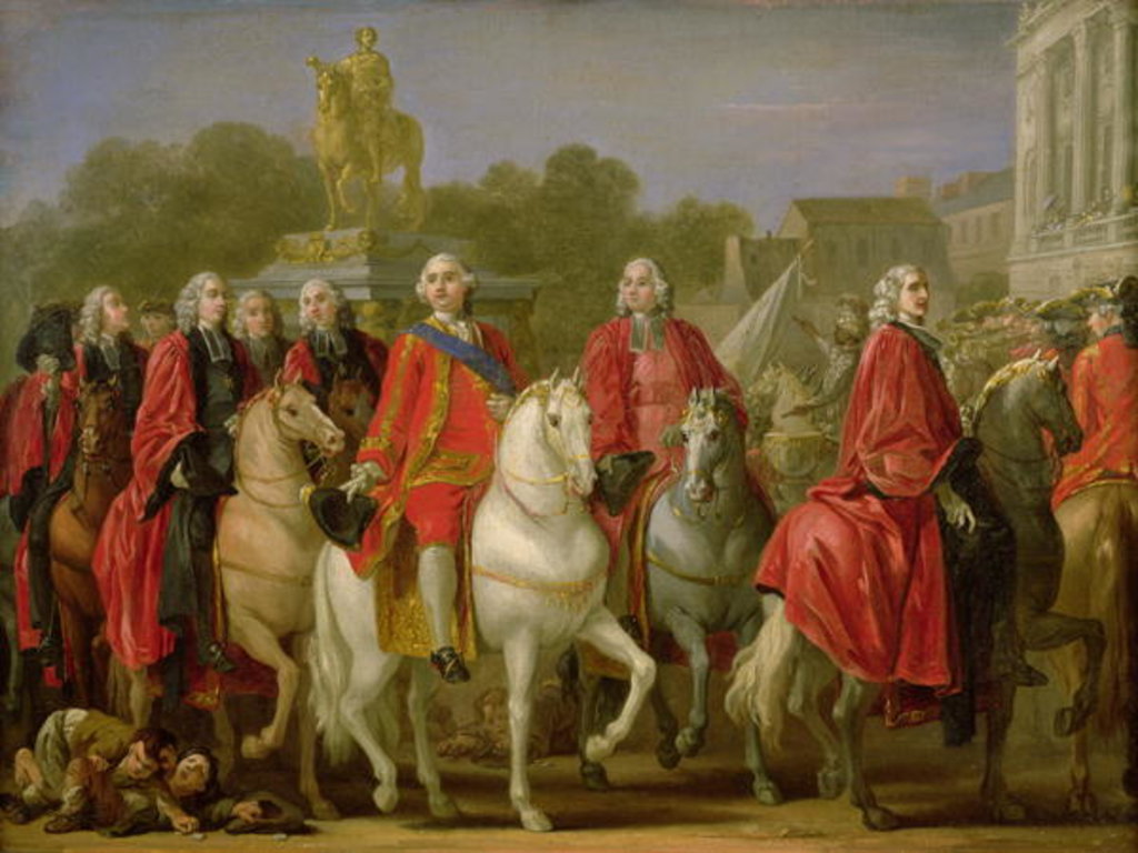 Detail of Inauguration of the Place Louis XV, 20th June 1763 by Joseph-Marie the Elder Vien