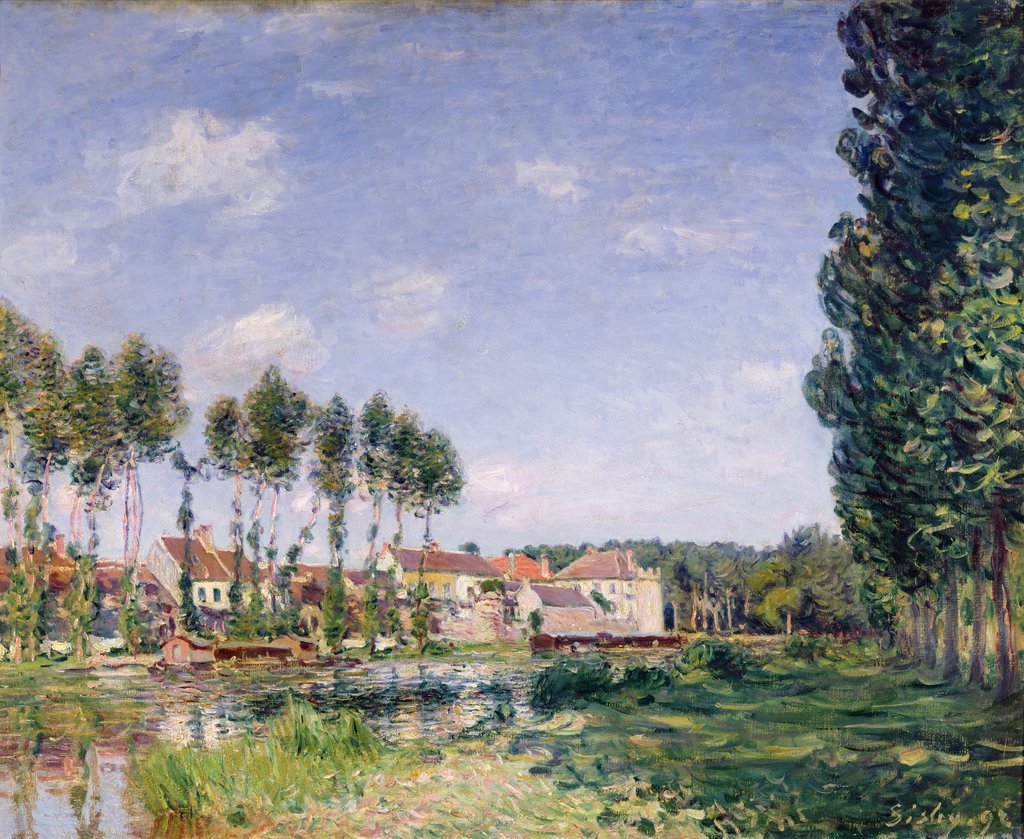 Detail of Banks of the Loing, Moret, 1892 by Alfred Sisley