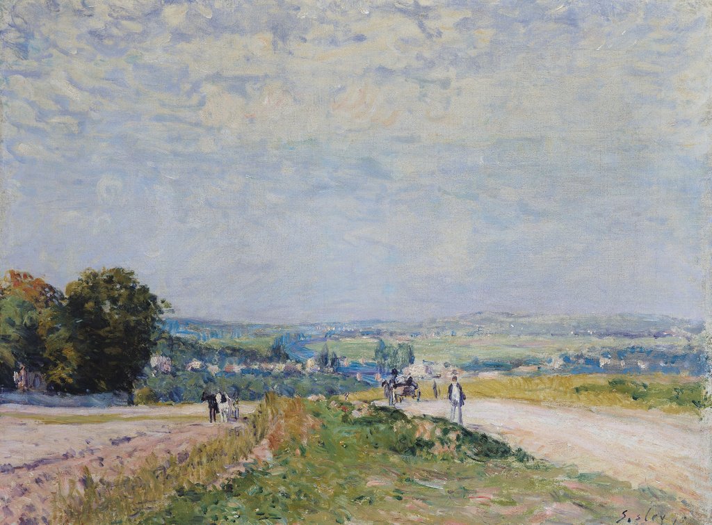 Detail of The Road to Montbuisson at Louveciennes, 1875 by Alfred Sisley