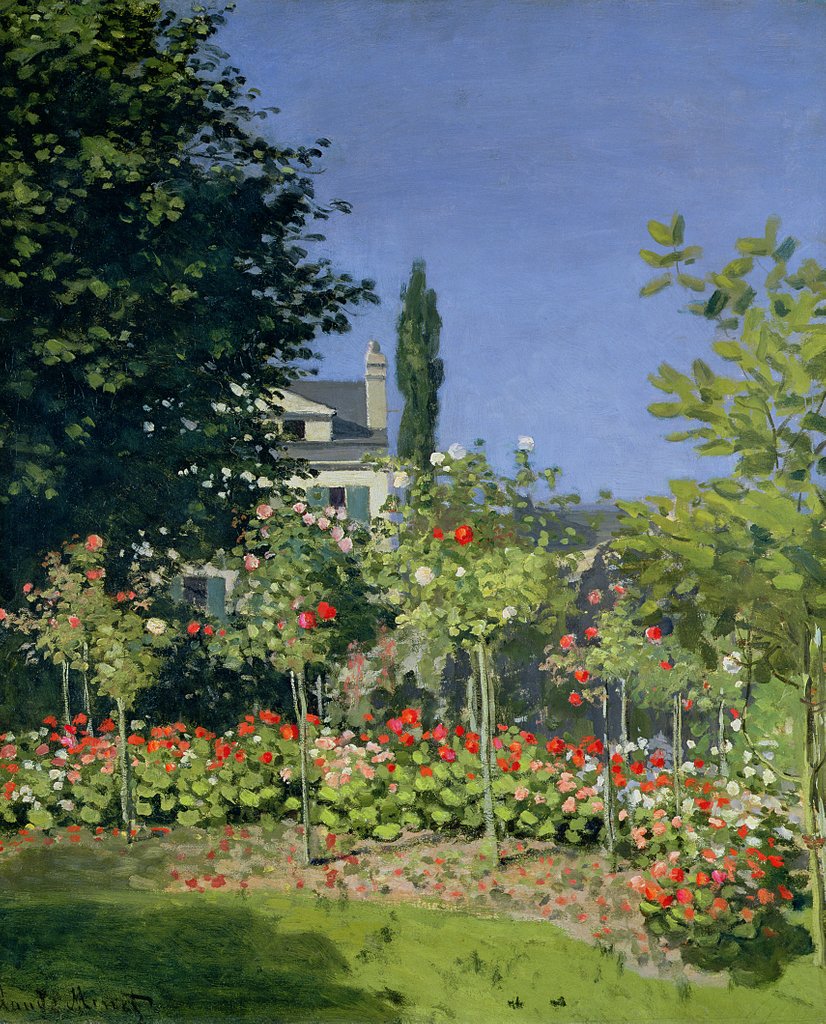 Detail of Flowering Garden at Sainte-Adresse, c.1866 by Claude Monet