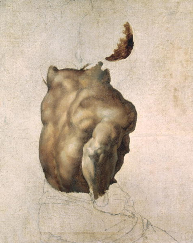 Detail of Study of a Torso for The Raft of the Medusa by Theodore Gericault