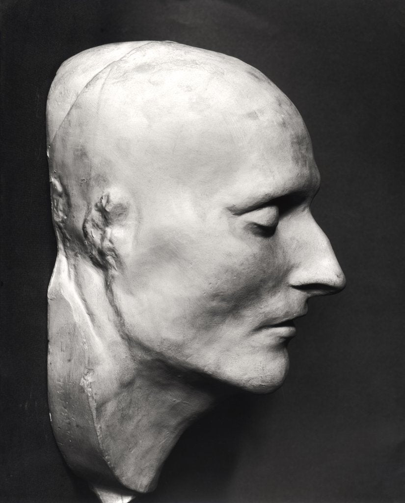 Detail of Death mask of Napoleon Bonaparte by French School