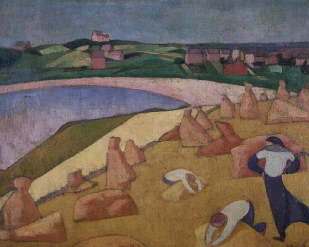 Detail of Harvest Time by the Sea, 1891 by Emile Bernard