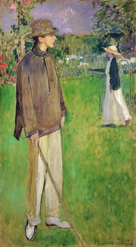 Detail of Study for a Full Length Portrait of Jean Cocteau at Offranville, 1912 by Jacques-Emile Blanche