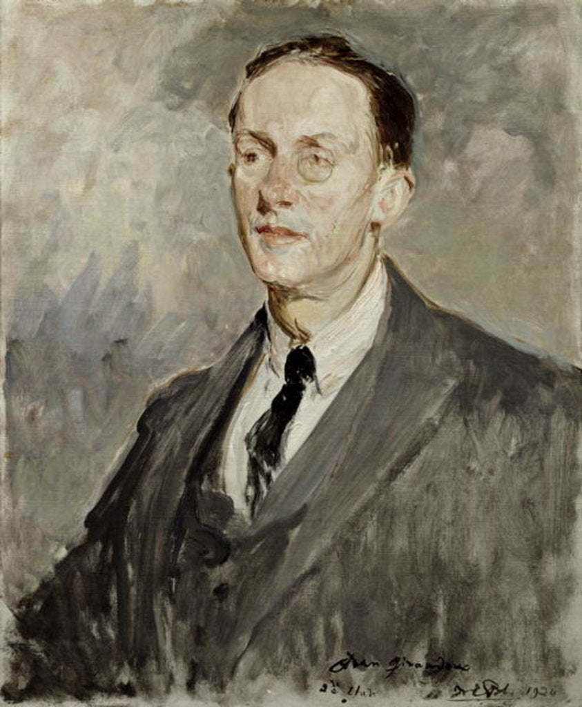 Detail of Portrait of Jean Giraudoux 1924 by Jacques-Emile Blanche