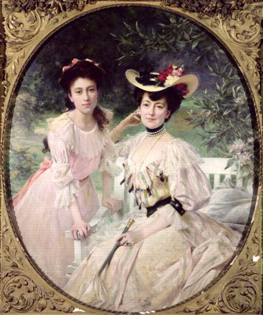 Detail of Madame Collas and her Daughter, Giselle, 1903 by Theobald Chartran