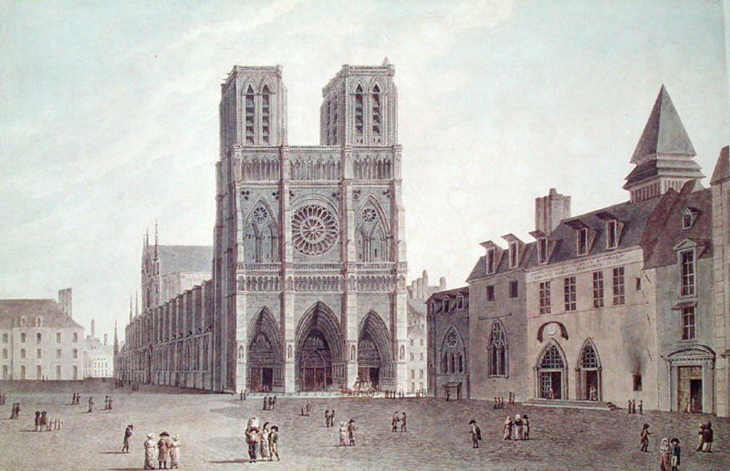 Detail of The Square in Front of Notre-Dame at the Time of the Consulat by Angelo Garbizza