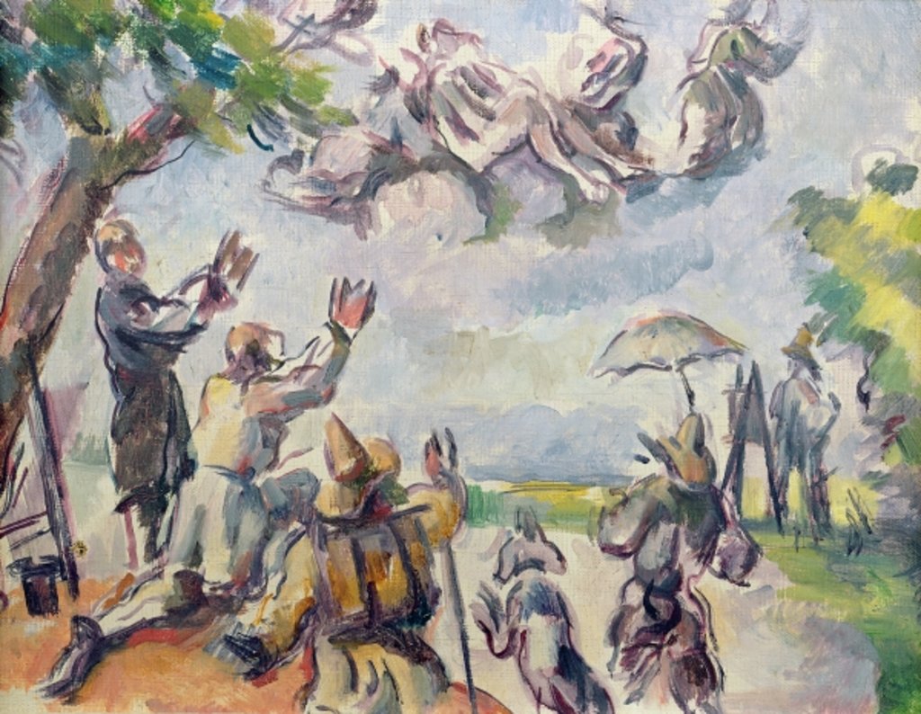 Detail of Apotheosis of Delacroix by Paul Cezanne