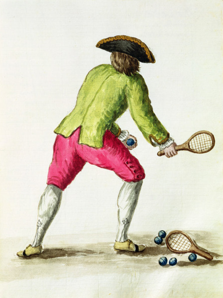 Detail of A Man Playing with a Racquet and Balls by Jan van Grevenbroeck