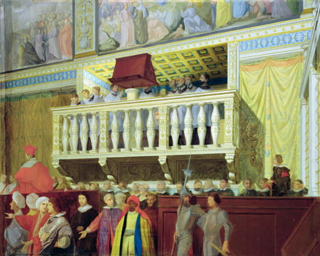 Detail of Cantoria in the Sistine Chapel by Jean Auguste Dominique Ingres