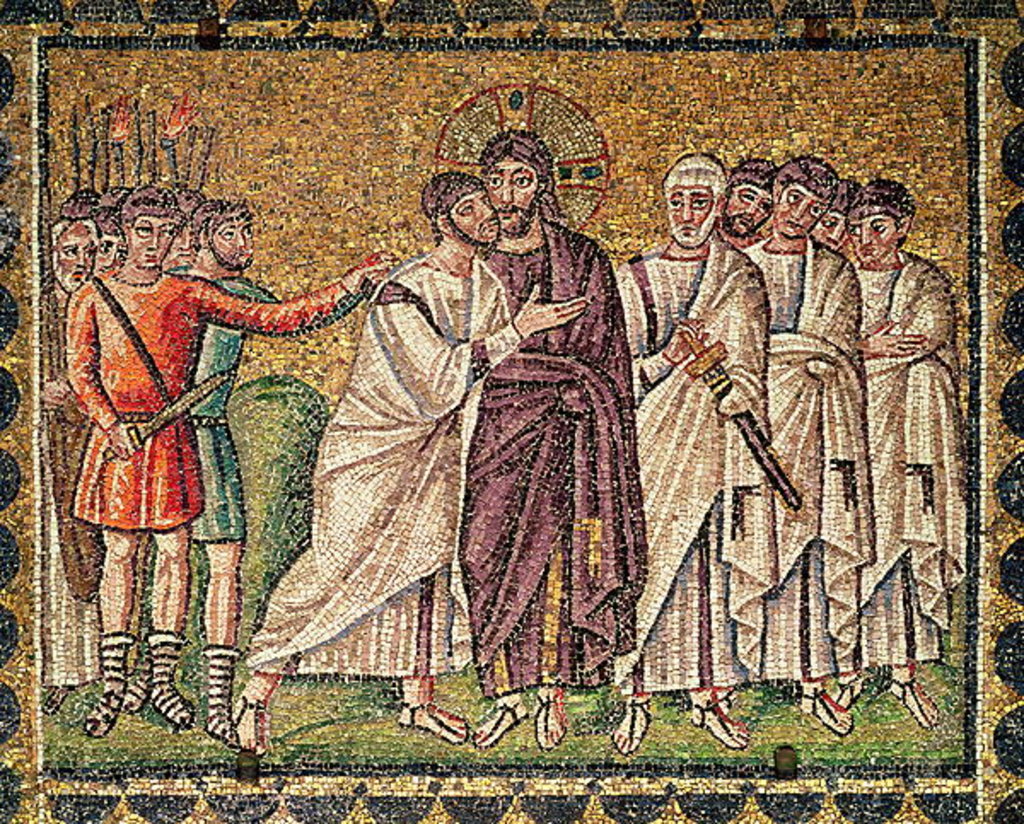 Detail of The Kiss of Judas, Scenes from the Life of Christ by Byzantine School