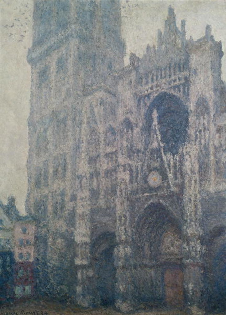 Detail of Rouen Cathedral, West Portal, Grey Weather, 1894 by Claude Monet