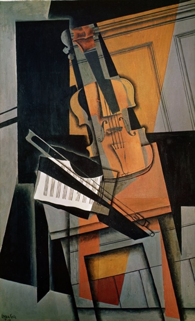 Detail of The Violin, 1916 by Juan Gris