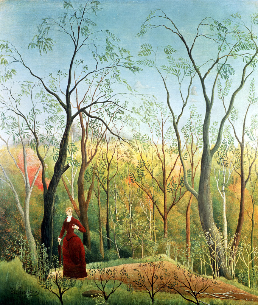 Detail of The Walk in the Forest, 1886-90 by Henri J.F. Rousseau