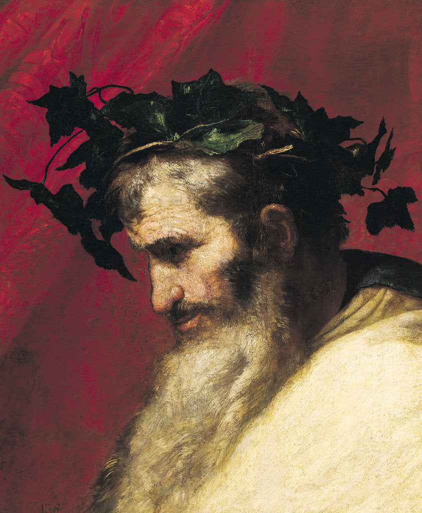 Detail of Head of an Old Man, fragment from the Triumph of Bacchus by Jusepe de Ribera