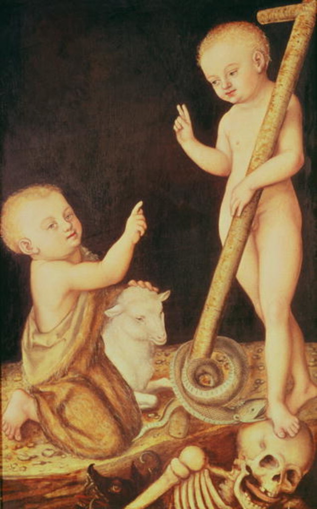 Detail of The Infant Christ Triumphing over Death and the Infant St. John the Baptist by Lucas the Elder Cranach