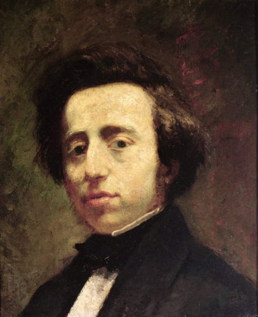Detail of Portrait of Frederic Chopin by Thomas Couture