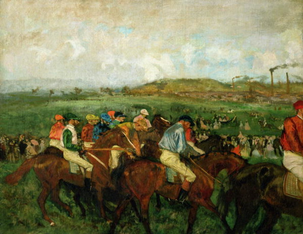 Detail of Gentlemen race. Before the Departure, 1862 by Edgar Degas