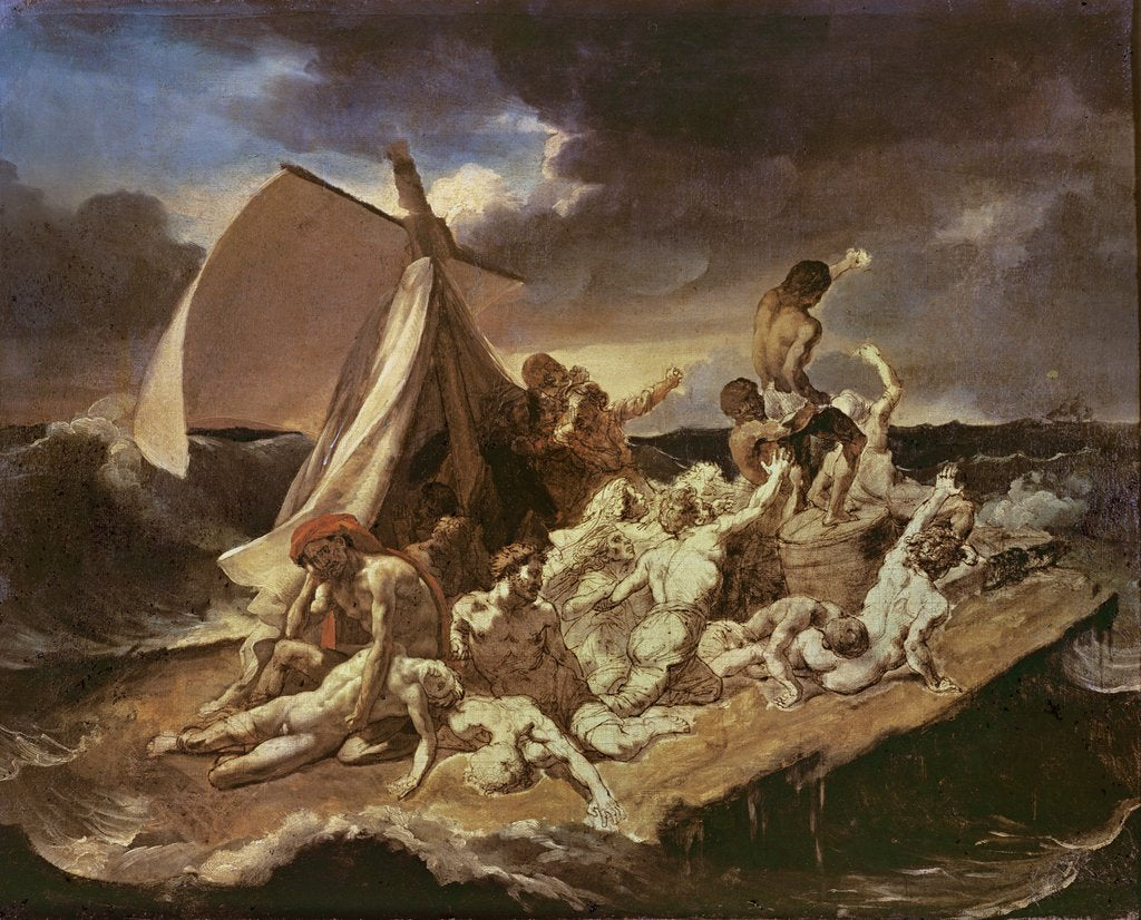 Detail of Second study for the Raft of the Medusa by Theodore Gericault