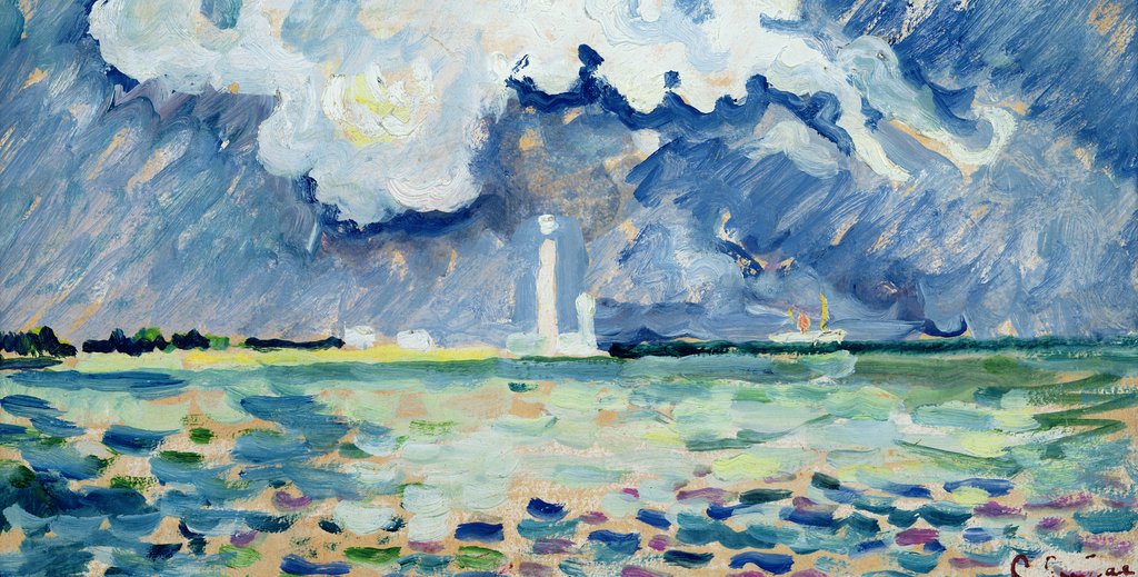 Detail of The Lighthouse at Gatteville by Paul Signac