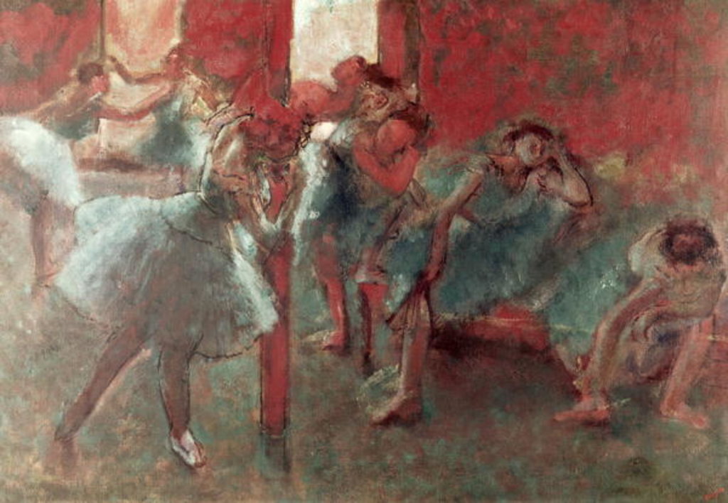 Detail of Dancers at Rehearsal, 1895-98 by Edgar Degas