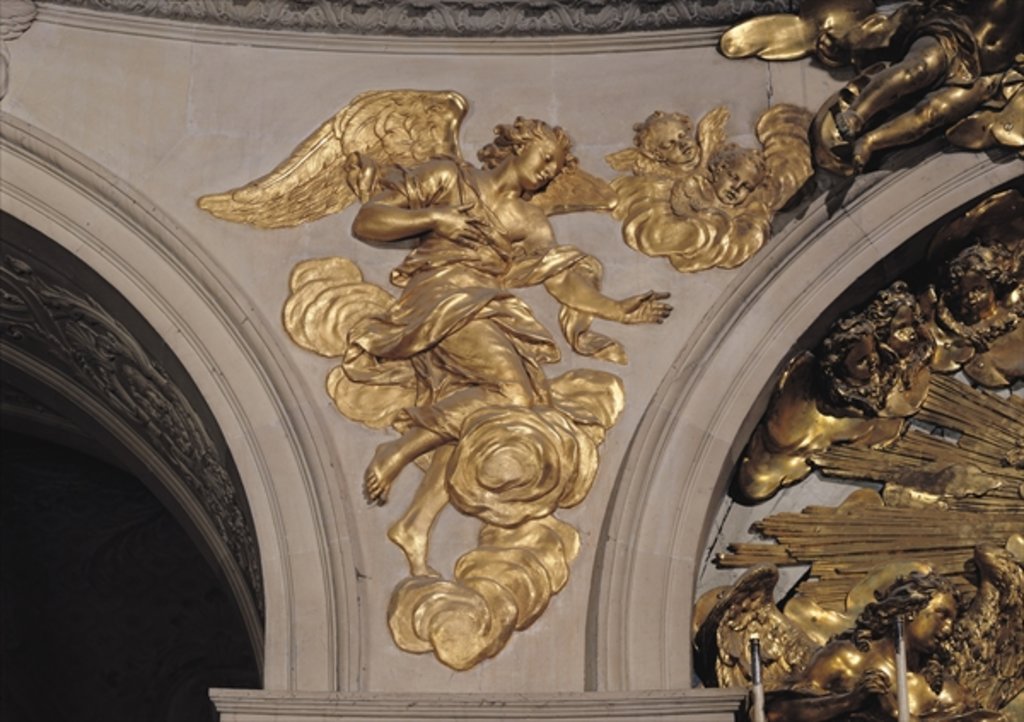 Detail of Louis XIV style angel by French School