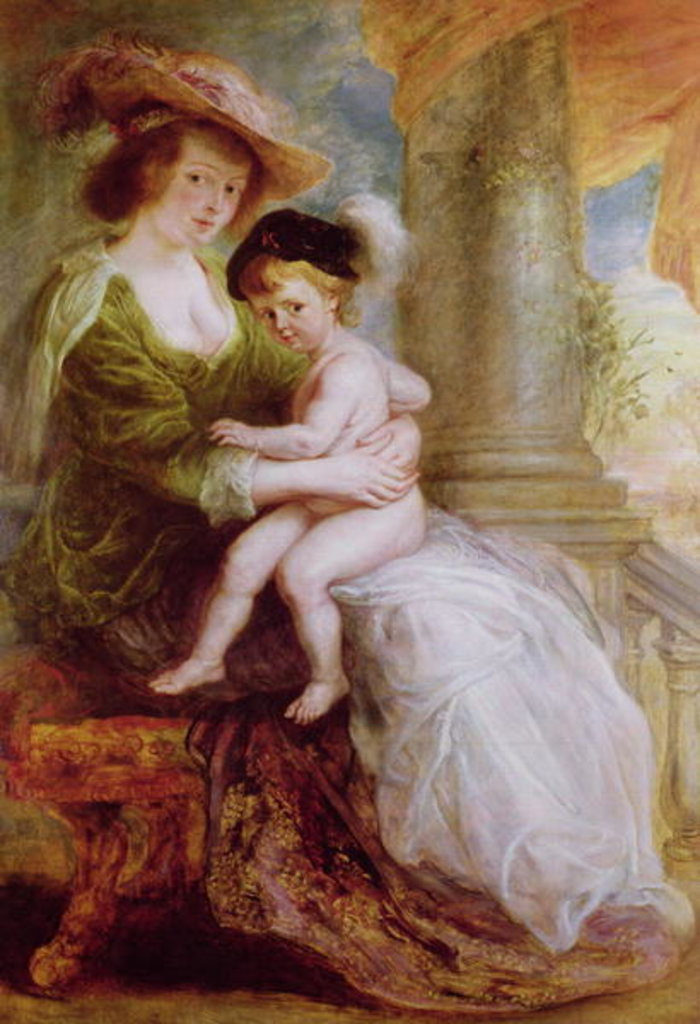 Detail of Helene Fourment and her son Frans by Peter Paul Rubens