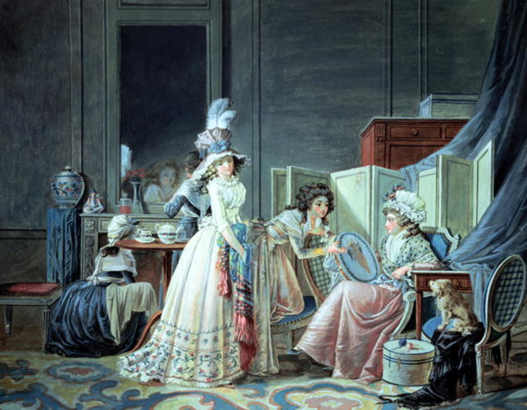 Detail of The Embroidered Cupid by Jean Baptiste Mallet