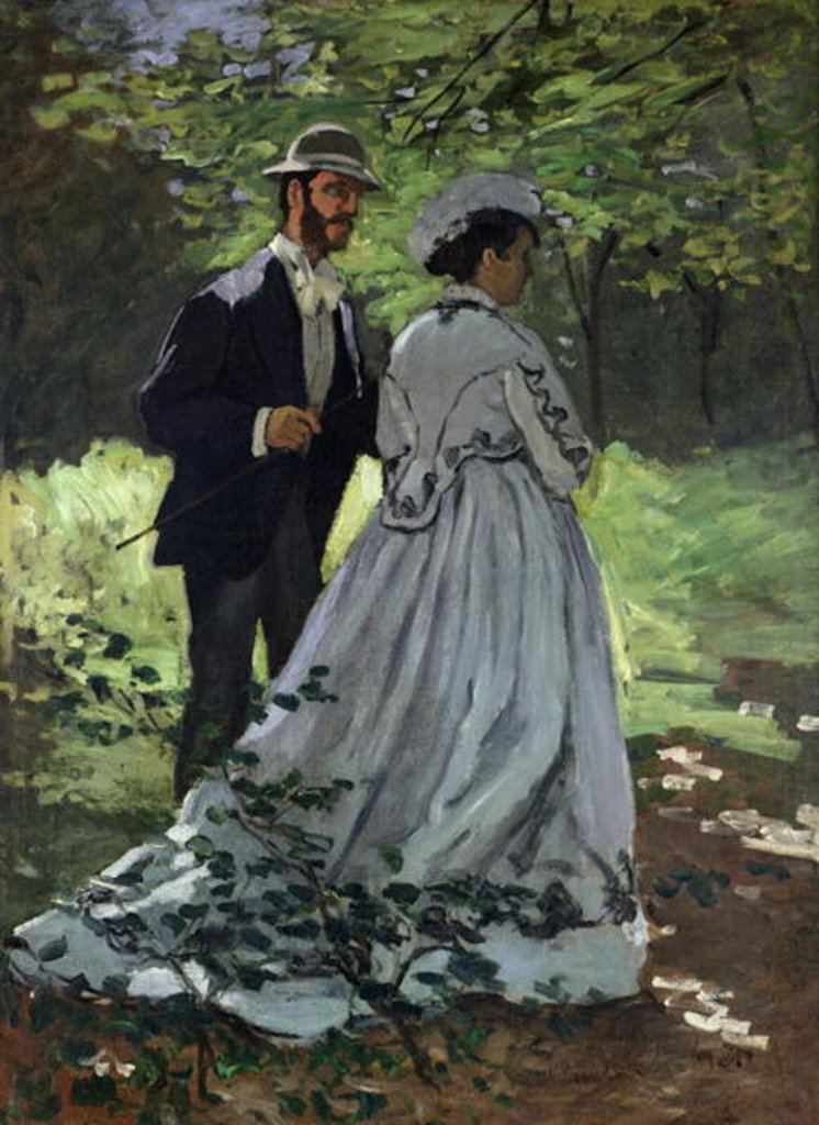 Detail of The Promenaders, or Bazille and Camille, 1865 by Claude Monet