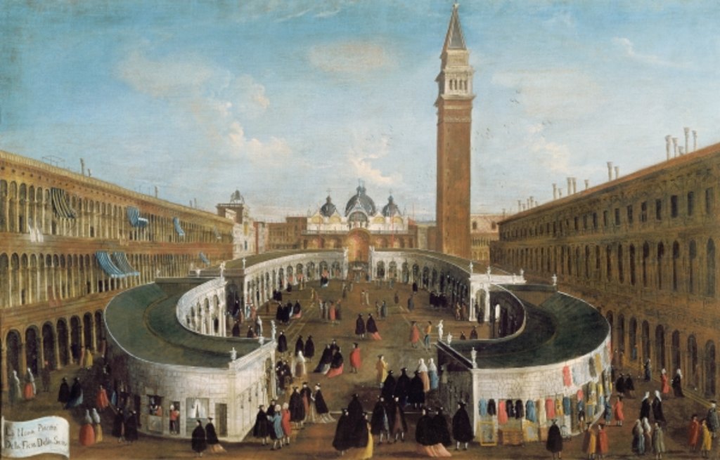 Detail of Fair in St. Mark's Square by Gabriele Bella