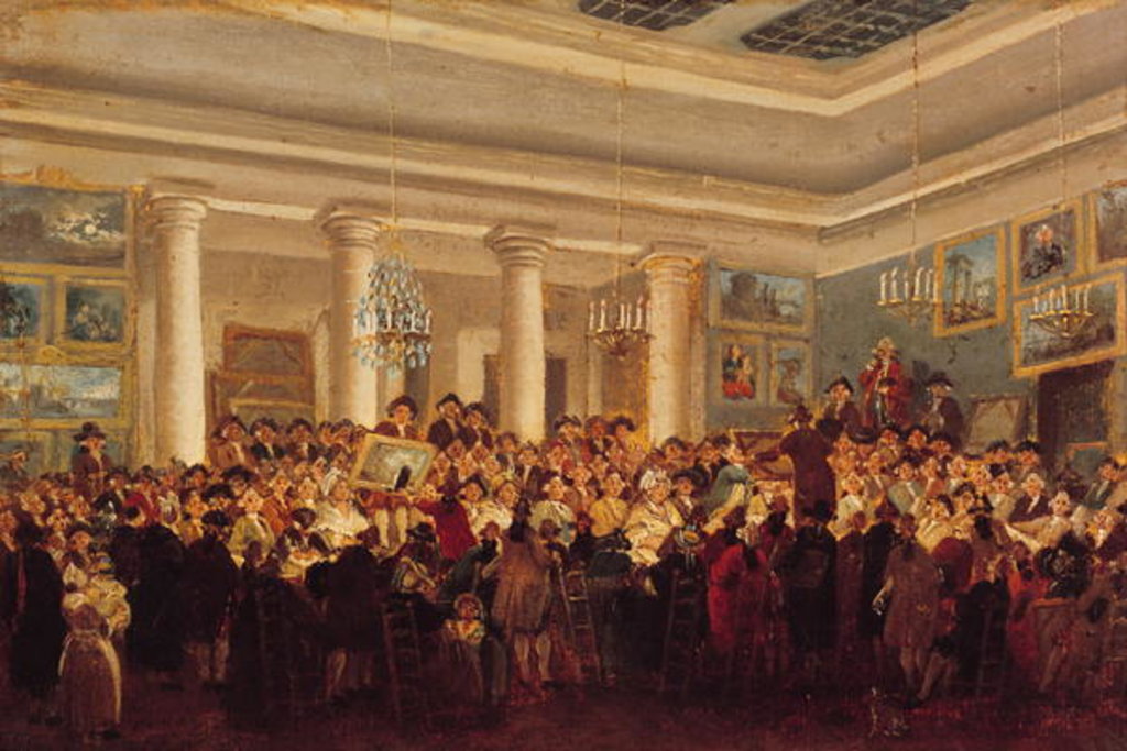 Detail of Public Sale at the Hotel Bullion by Pierre Antoine Demachy