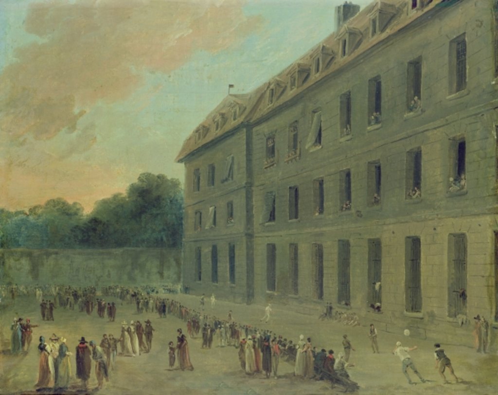 Detail of Recreation at the Saint-Lazare Prison by Hubert Robert