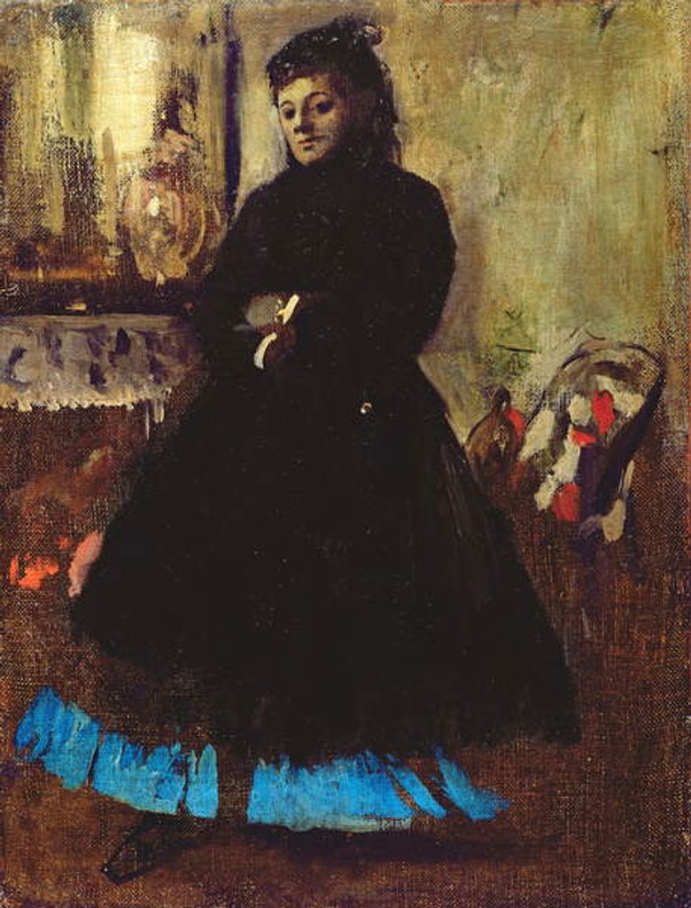 Detail of Portrait of Madame Ducros, 1858 by Edgar Degas