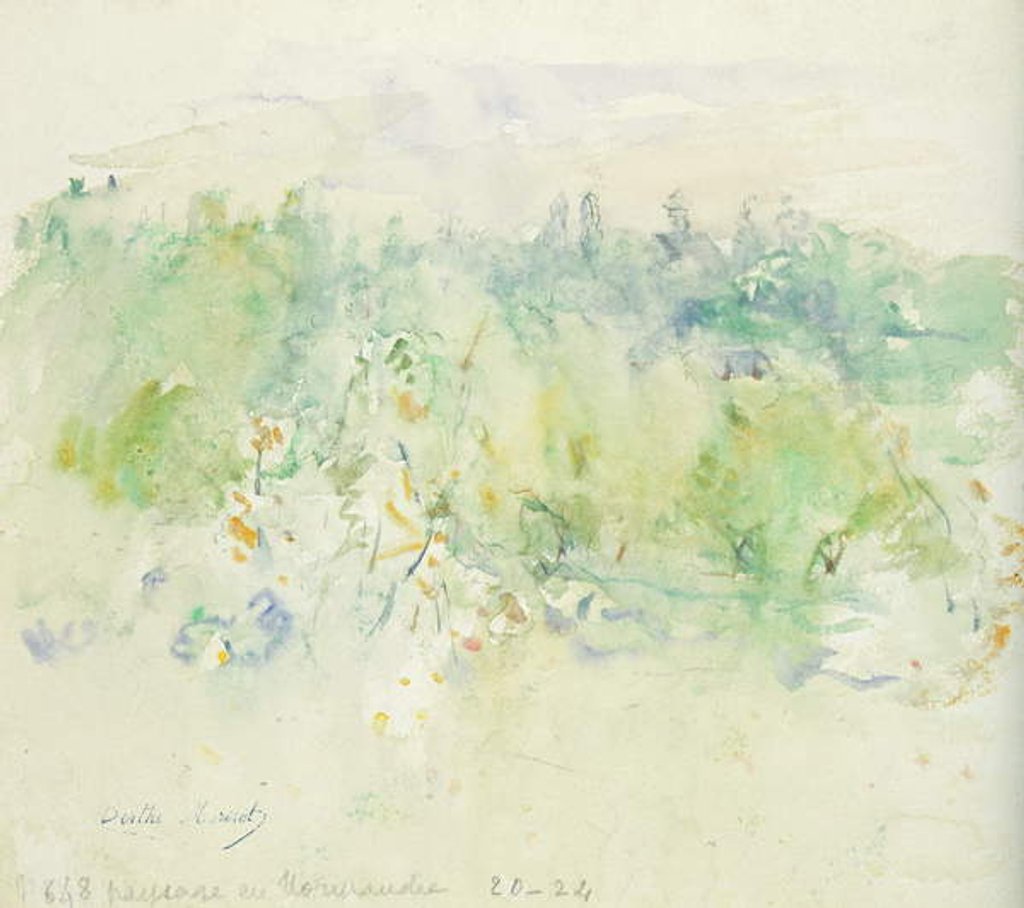 Detail of Normandy Landscape, 1880 by Berthe Morisot