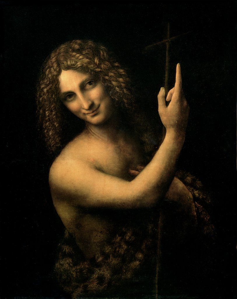 Detail of St. John the Baptist, 1513-16 by Leonardo da Vinci