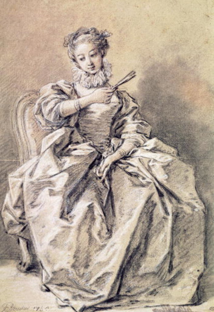 Detail of Woman in Spanish Costume by Francois Boucher